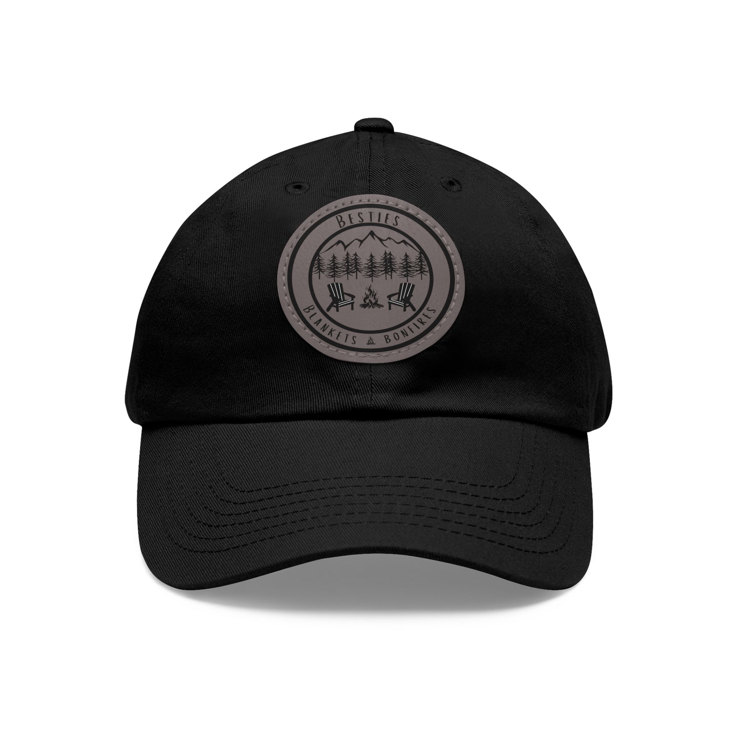 Besties Blankets Bonfires Hat with Leather Patch
