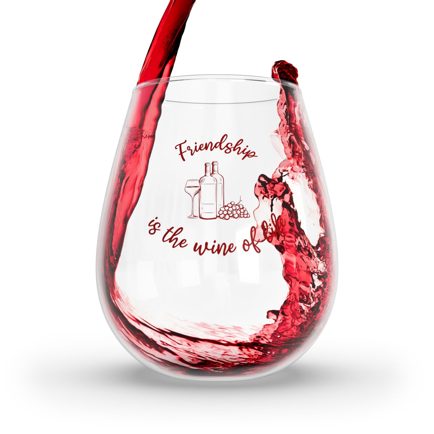 Friendship Stemless Wine Glass, 11.75oz