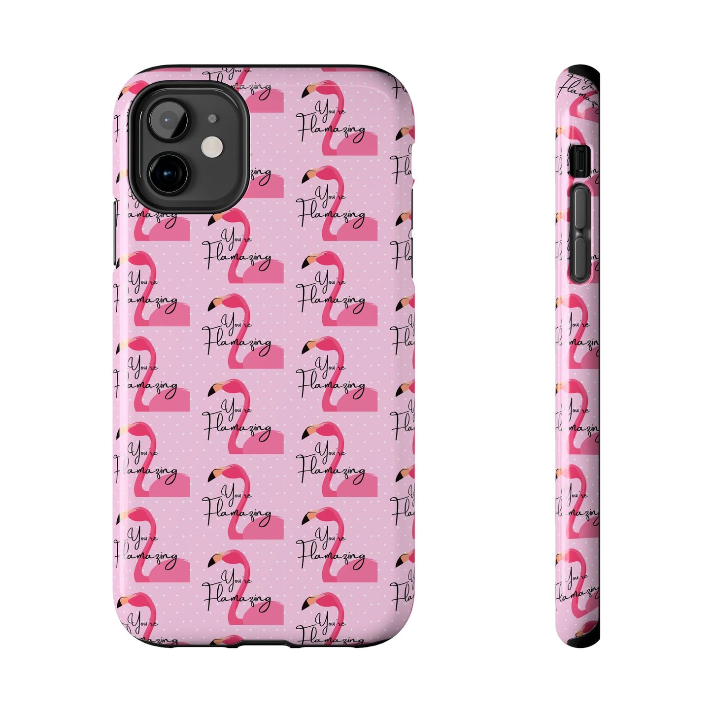 You're Flamazing Light Pink Polka Dot Design Phone Case