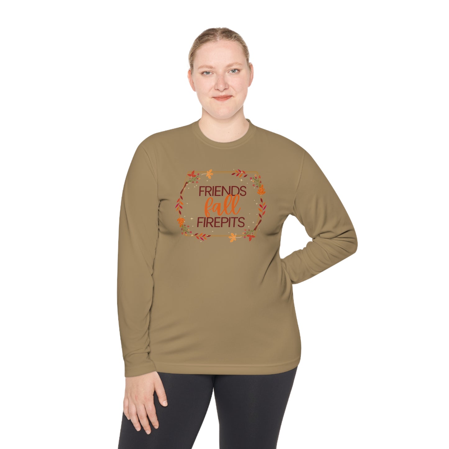 Friends Fall Firepits Unisex Lightweight Long Sleeve Tee