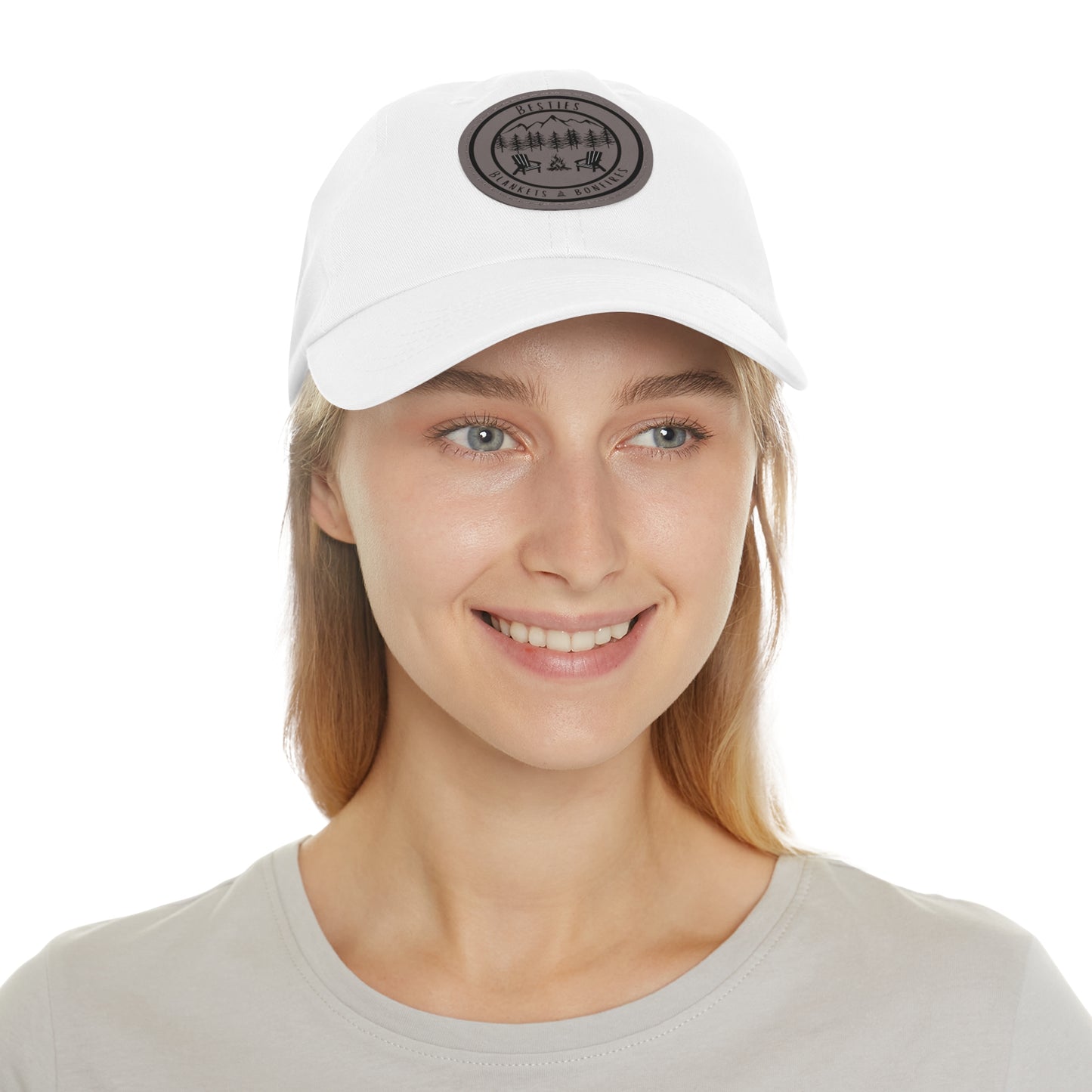 Besties Blankets Bonfires Hat with Leather Patch