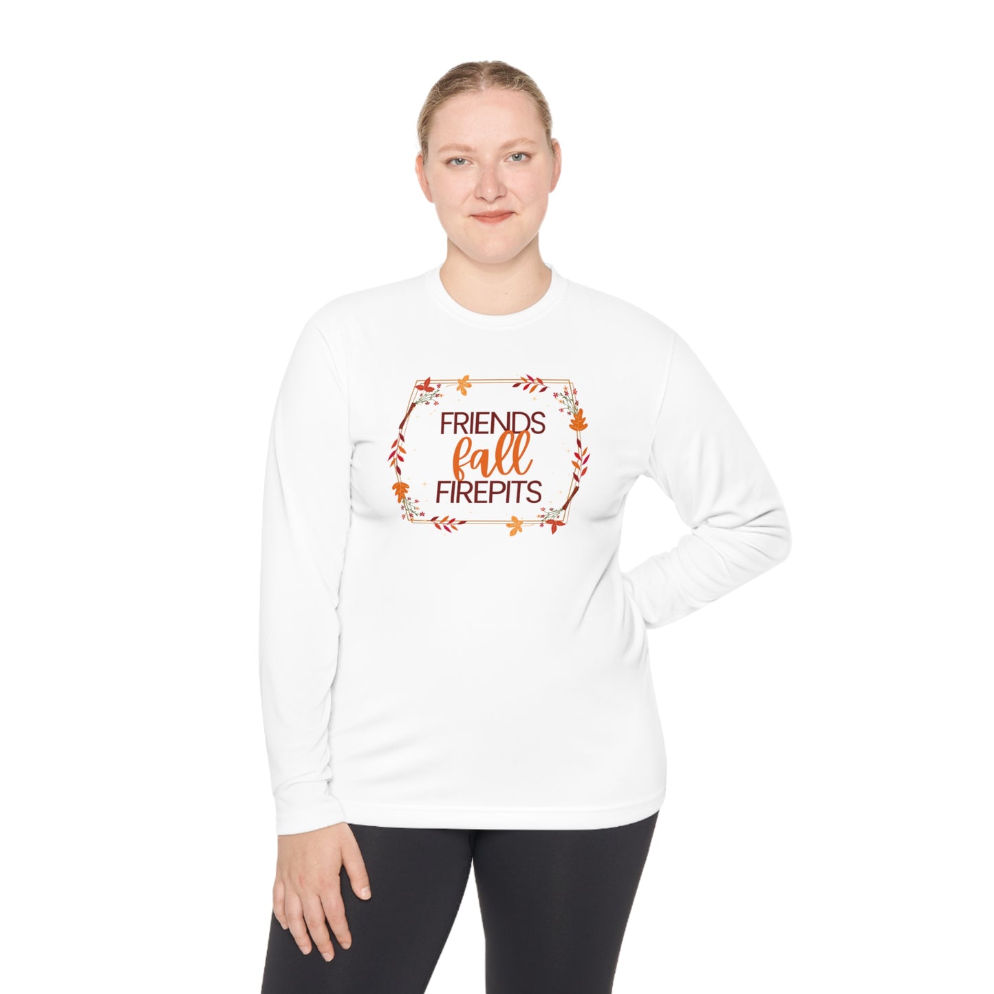 Friends Fall Firepits Unisex Lightweight Long Sleeve Tee