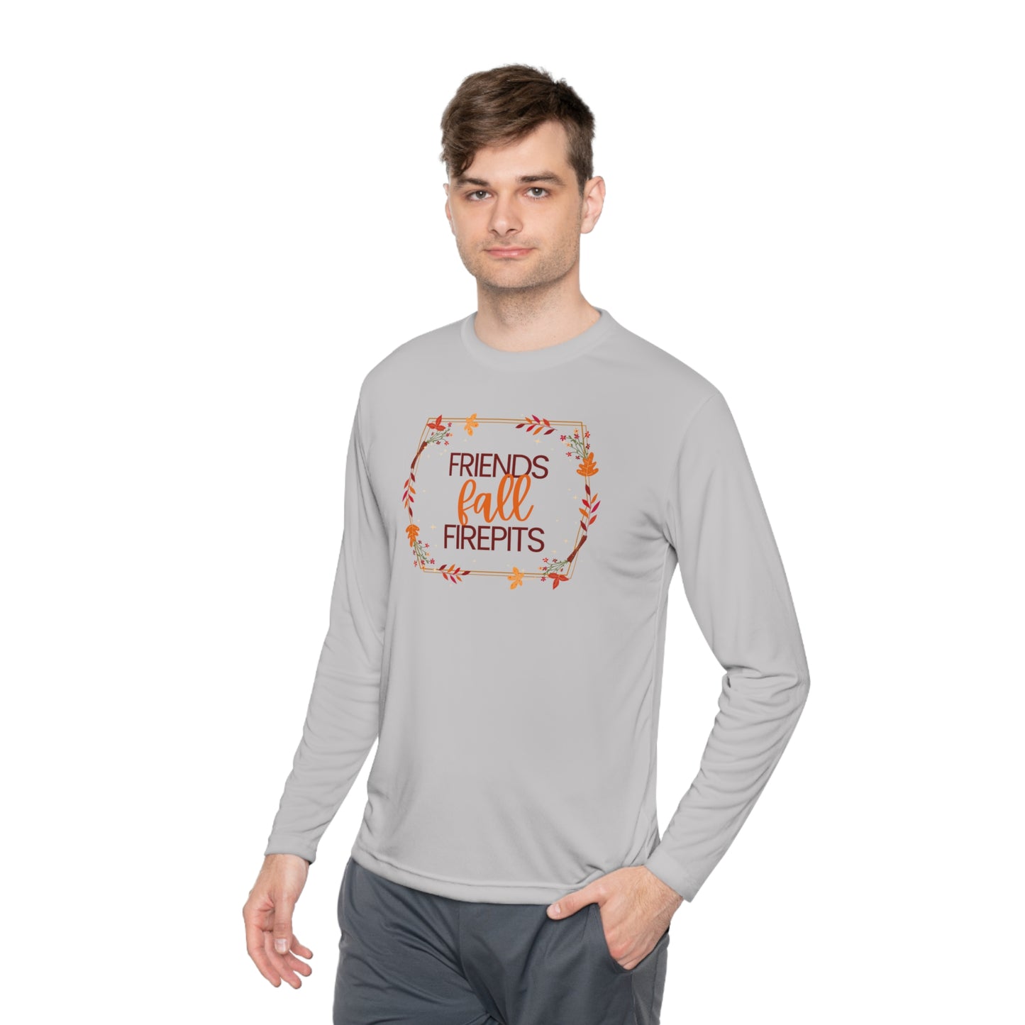 Friends Fall Firepits Unisex Lightweight Long Sleeve Tee