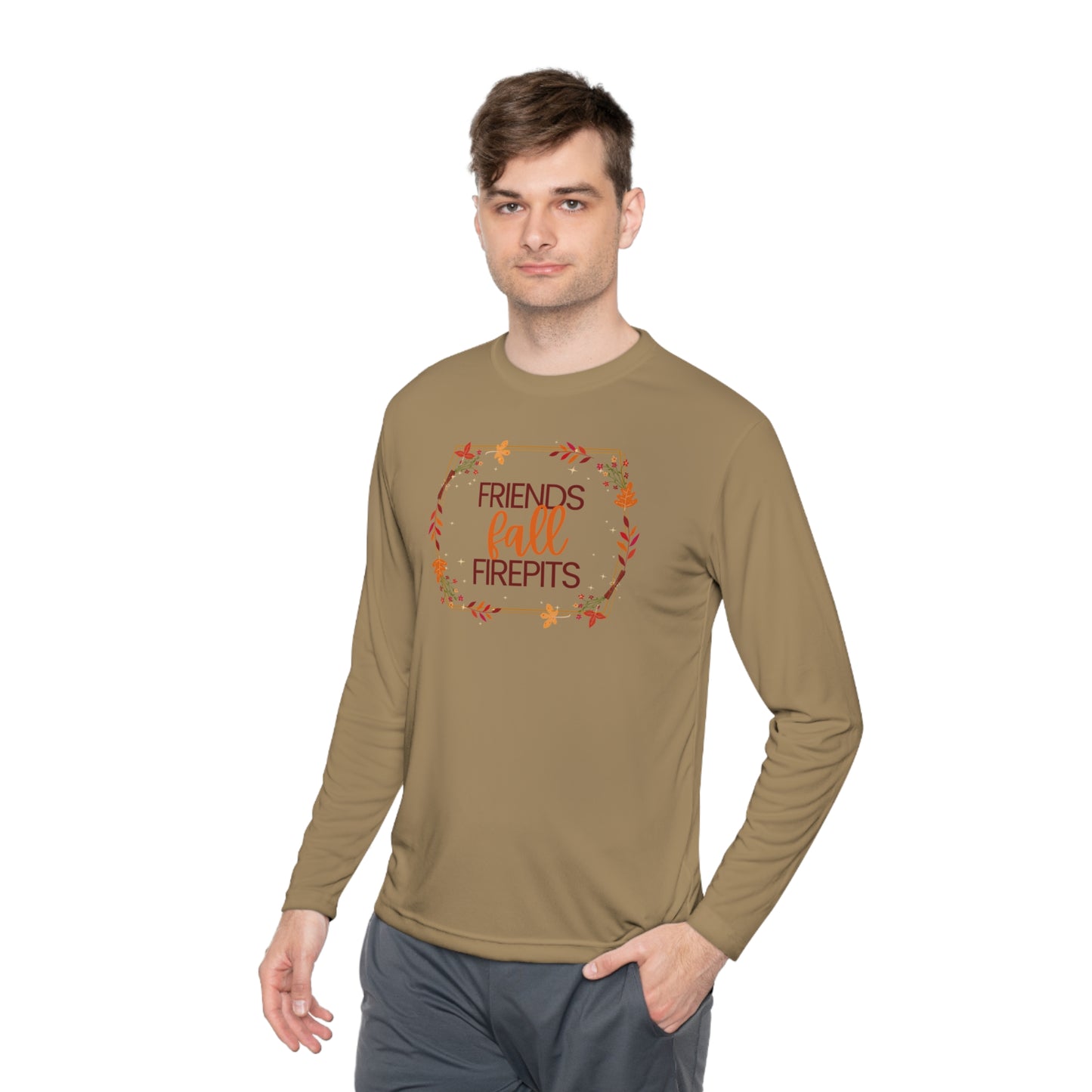 Friends Fall Firepits Unisex Lightweight Long Sleeve Tee