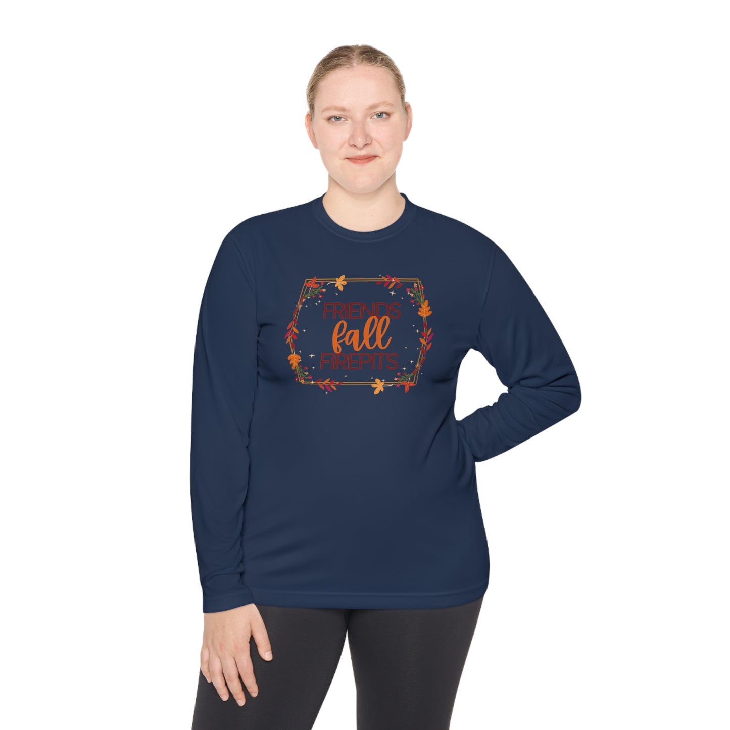Friends Fall Firepits Unisex Lightweight Long Sleeve Tee