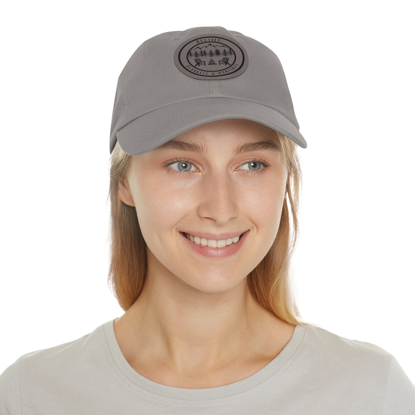 Besties Blankets Bonfires Hat with Leather Patch