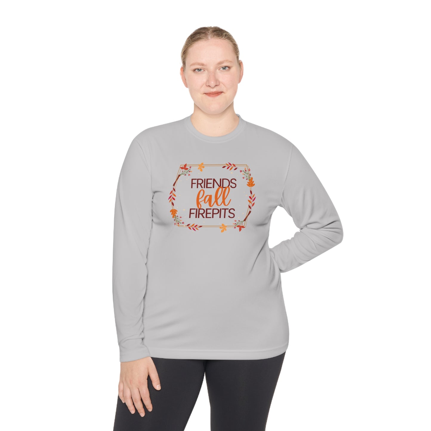 Friends Fall Firepits Unisex Lightweight Long Sleeve Tee
