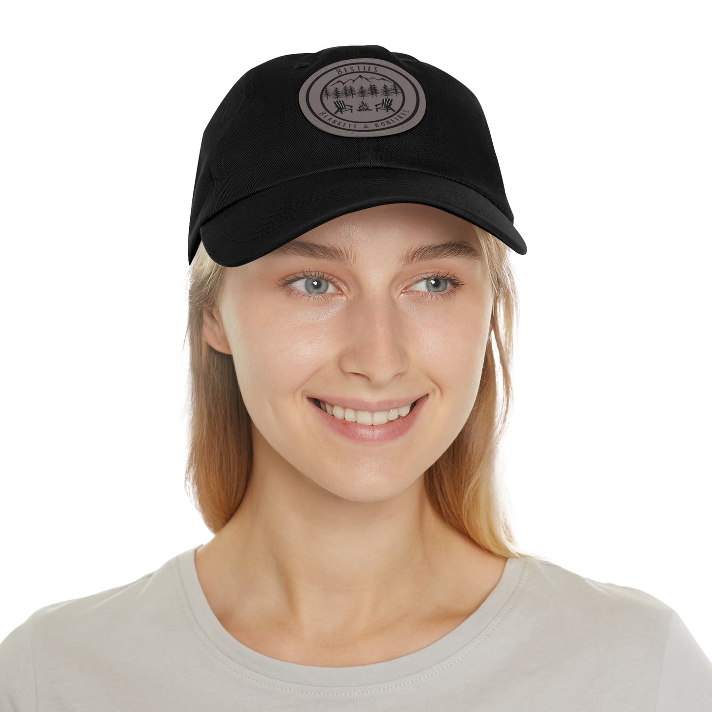 Besties Blankets Bonfires Hat with Leather Patch