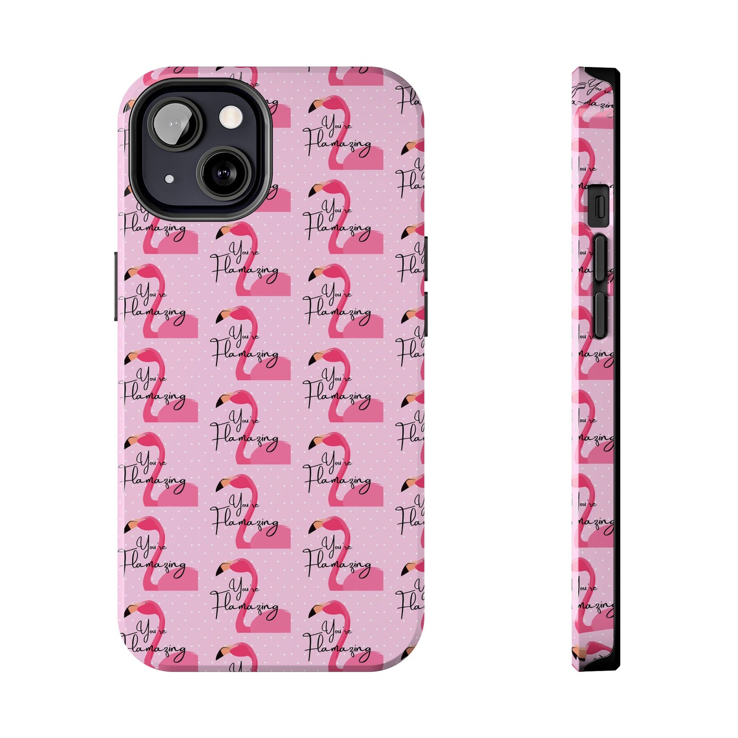 You're Flamazing Light Pink Polka Dot Design Phone Case