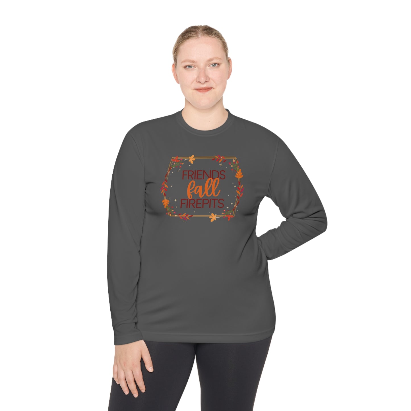 Friends Fall Firepits Unisex Lightweight Long Sleeve Tee