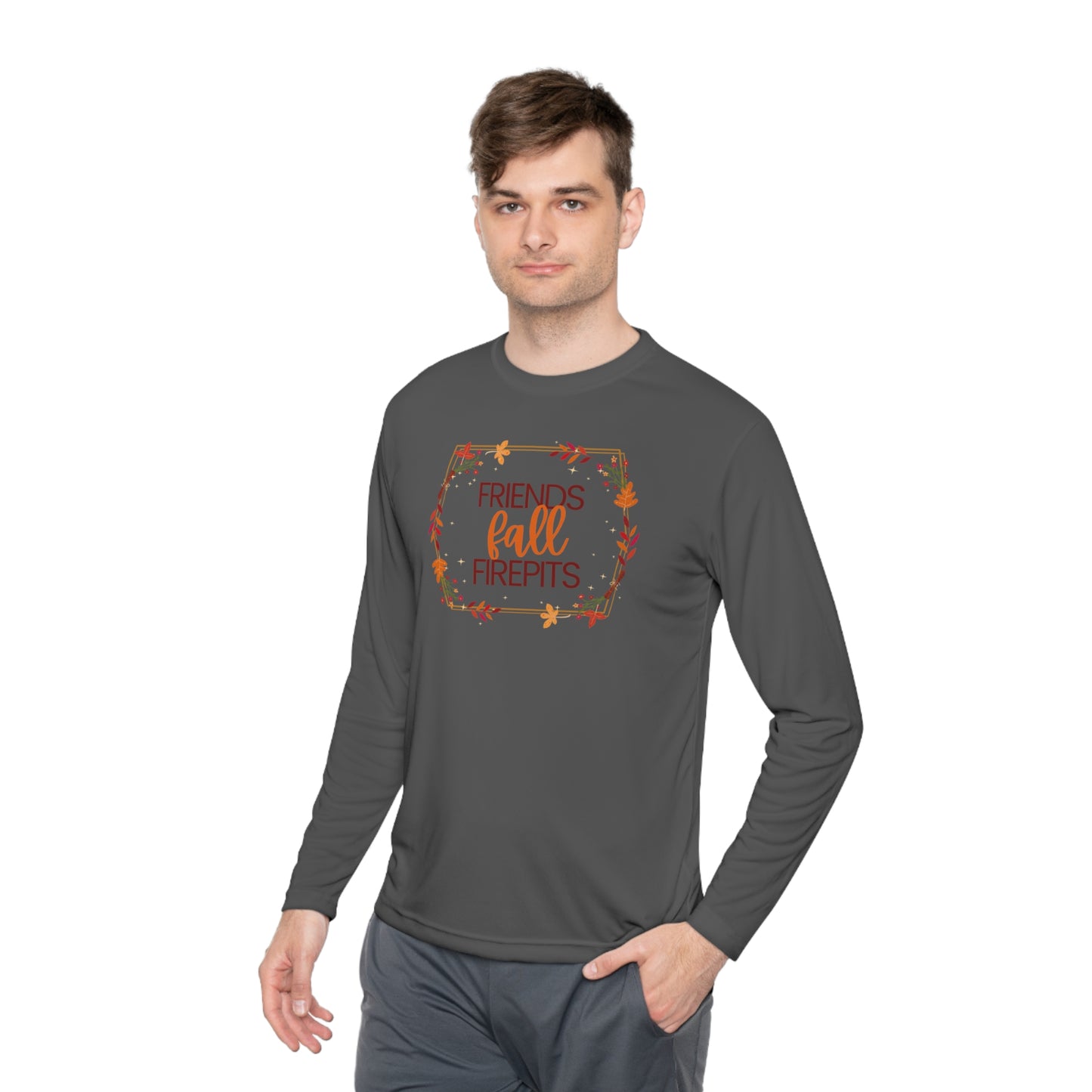 Friends Fall Firepits Unisex Lightweight Long Sleeve Tee