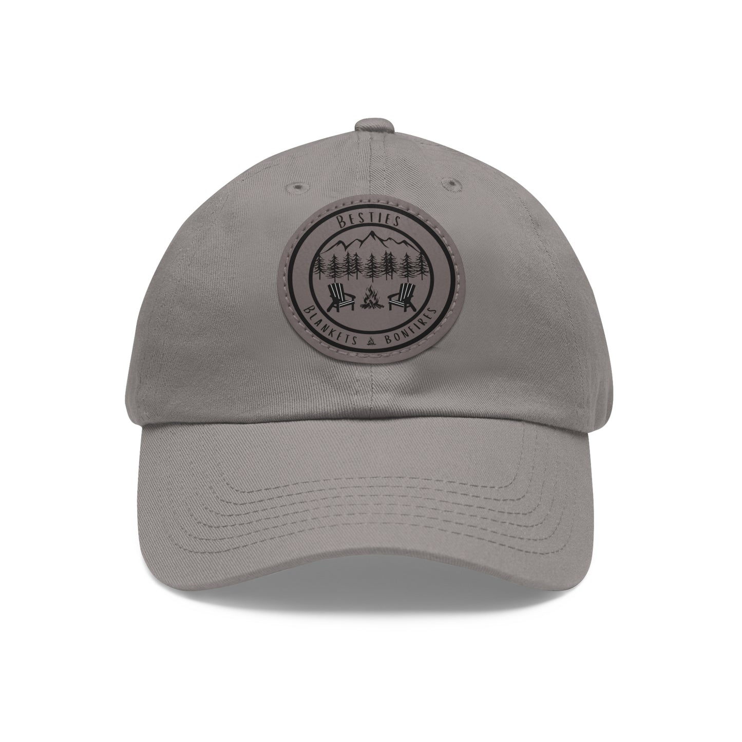 Besties Blankets Bonfires Hat with Leather Patch