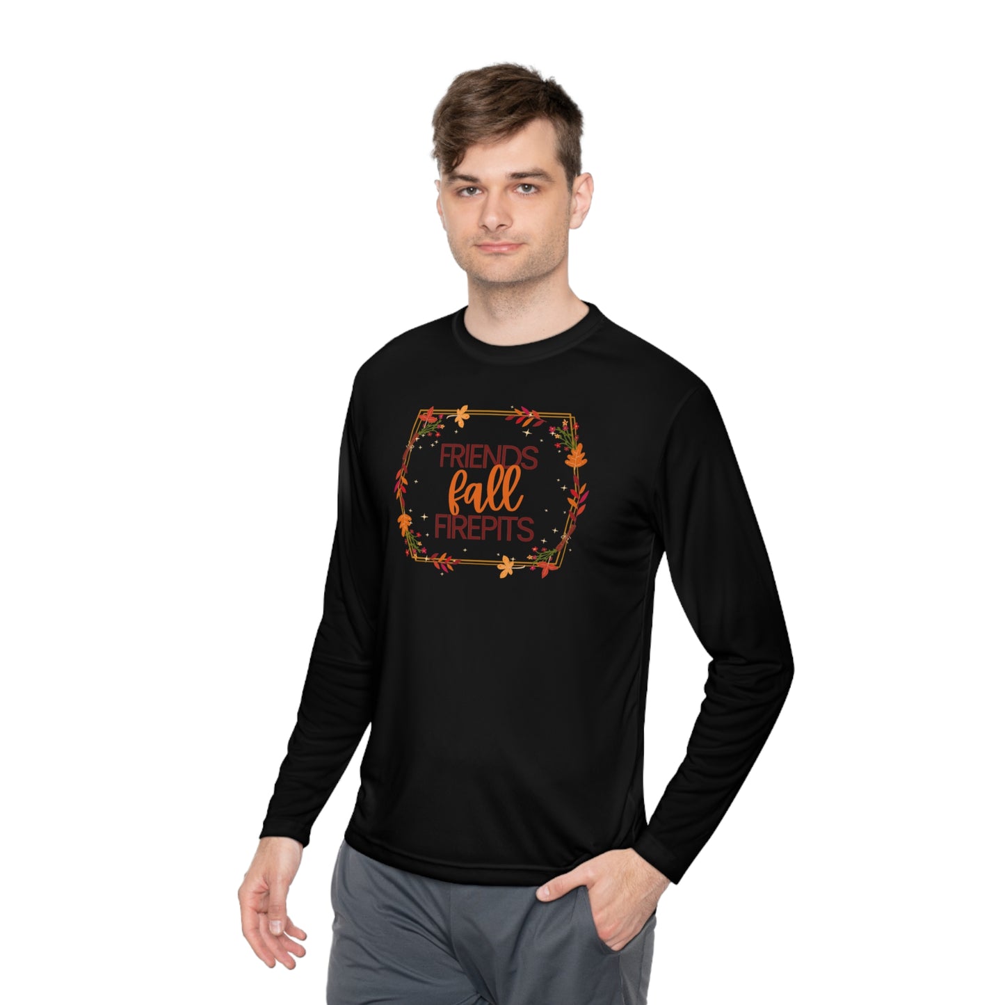 Friends Fall Firepits Unisex Lightweight Long Sleeve Tee