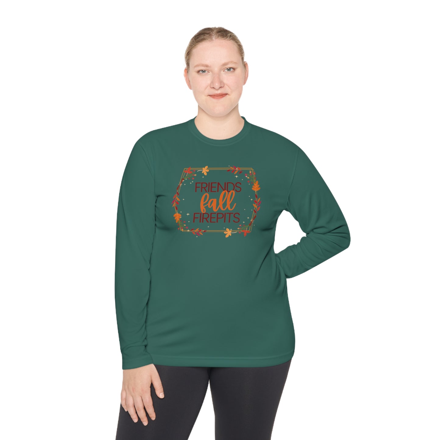 Friends Fall Firepits Unisex Lightweight Long Sleeve Tee
