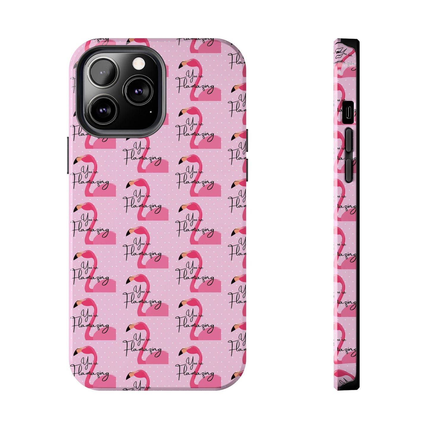 You're Flamazing Light Pink Polka Dot Design Phone Case