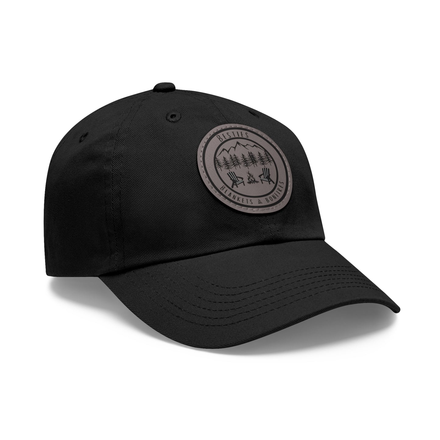 Besties Blankets Bonfires Hat with Leather Patch