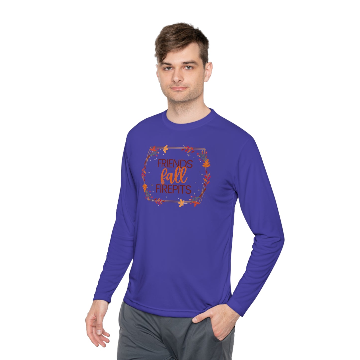 Friends Fall Firepits Unisex Lightweight Long Sleeve Tee