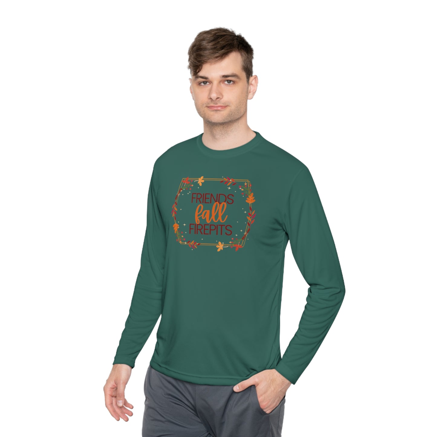 Friends Fall Firepits Unisex Lightweight Long Sleeve Tee