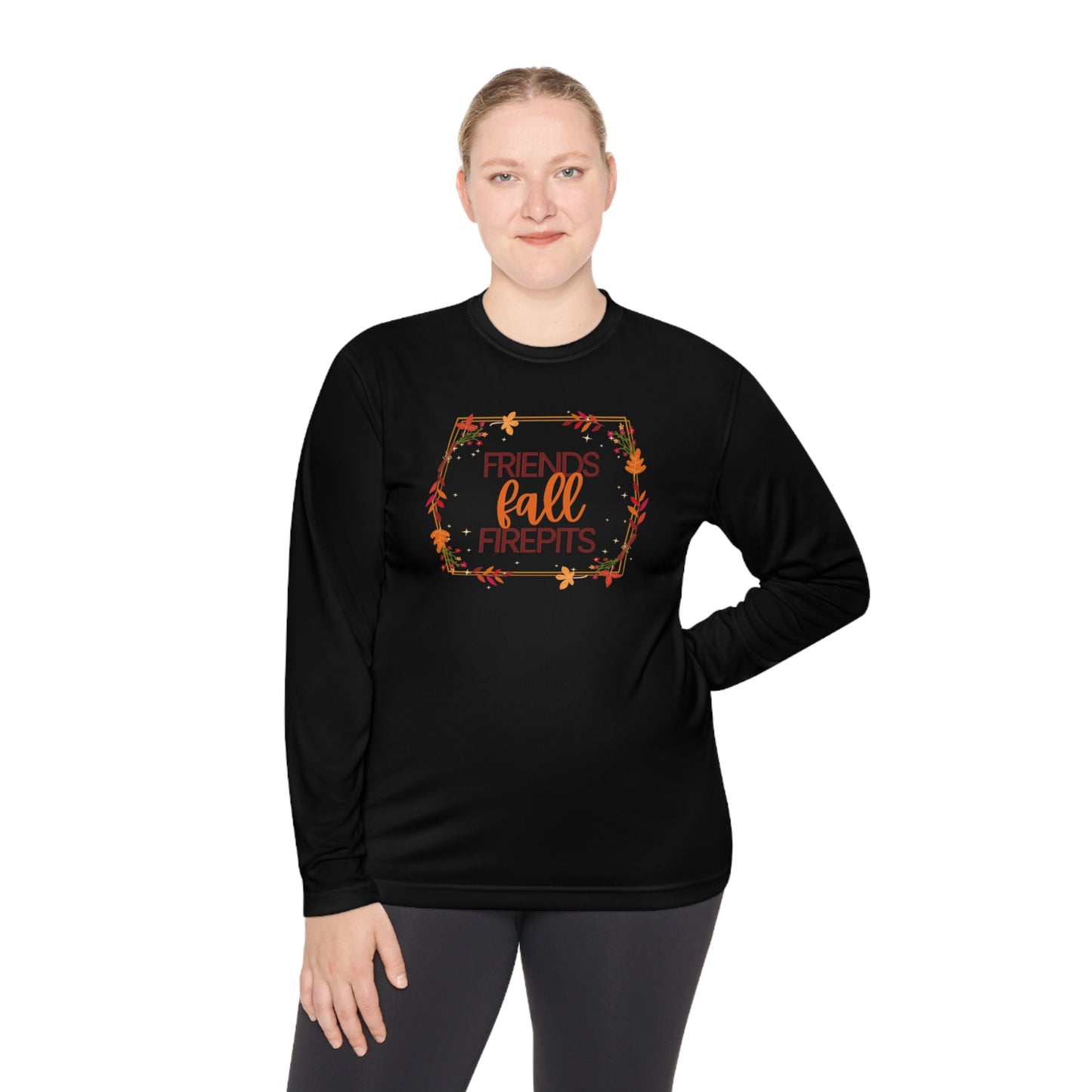 Friends Fall Firepits Unisex Lightweight Long Sleeve Tee