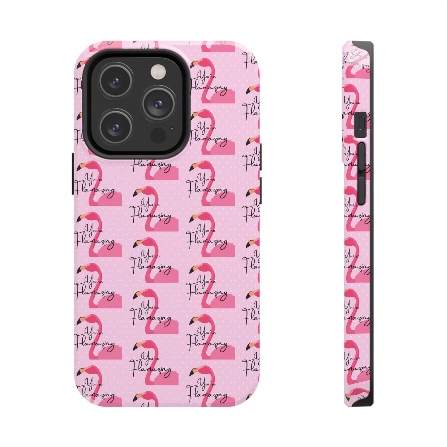 You're Flamazing Light Pink Polka Dot Design Phone Case