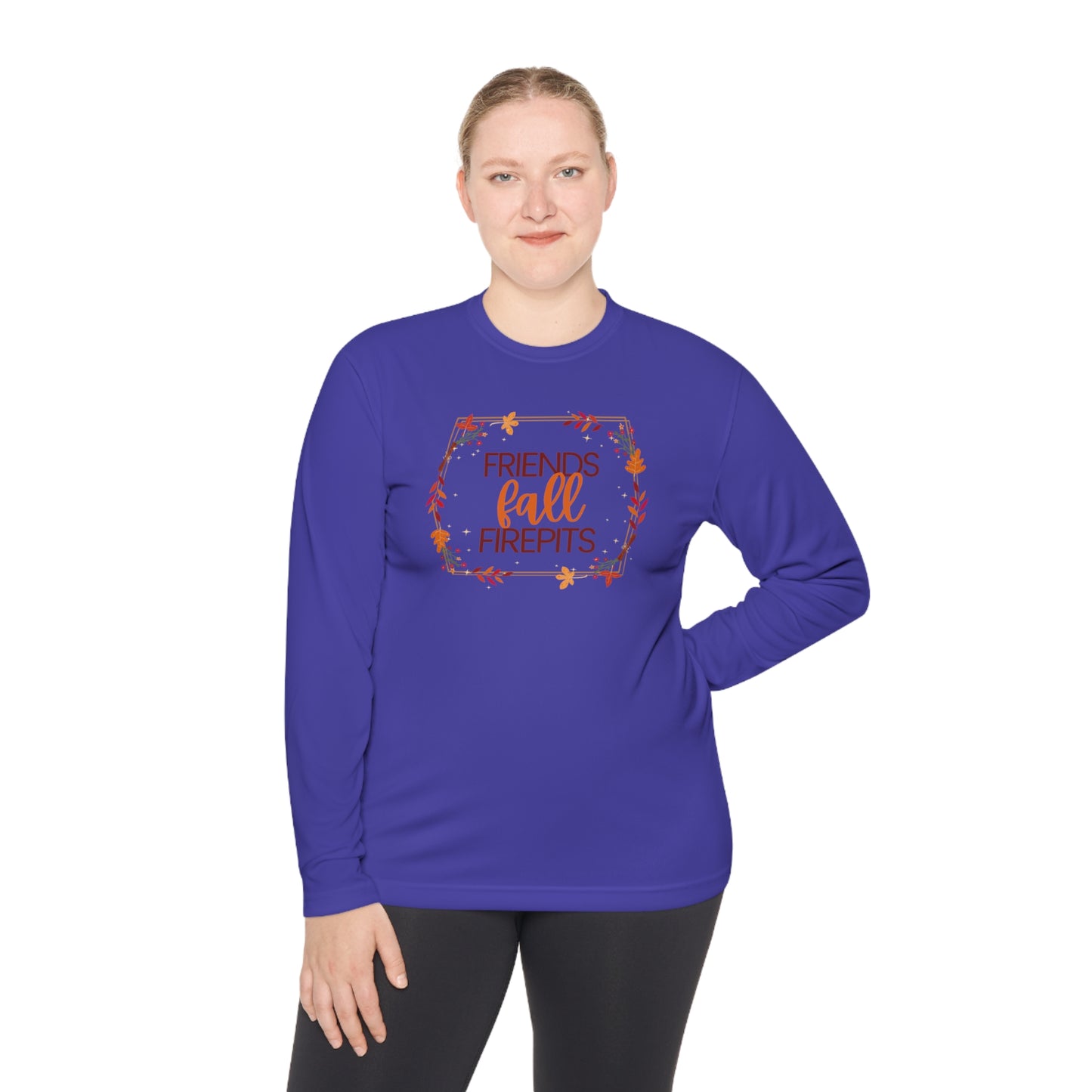 Friends Fall Firepits Unisex Lightweight Long Sleeve Tee