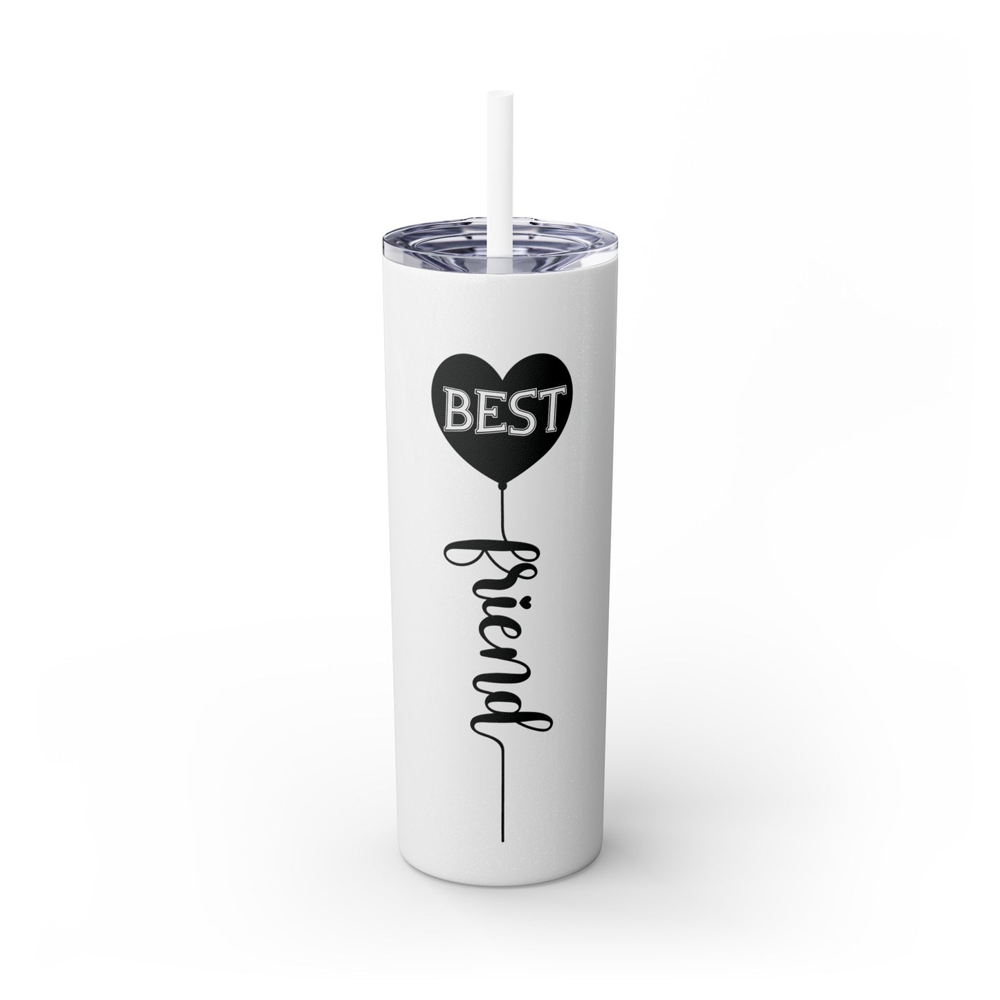 Best Friend Skinny Tumbler with Straw, 20oz