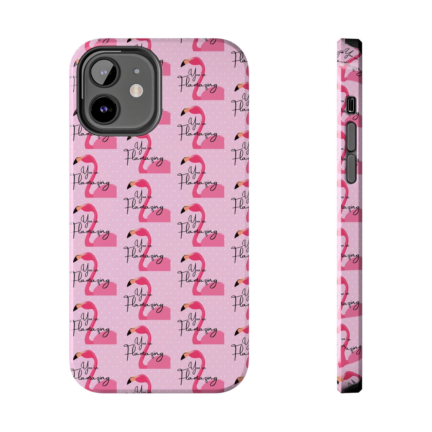 You're Flamazing Light Pink Polka Dot Design Phone Case