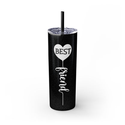 Best Friend Skinny Tumbler with Straw, 20oz