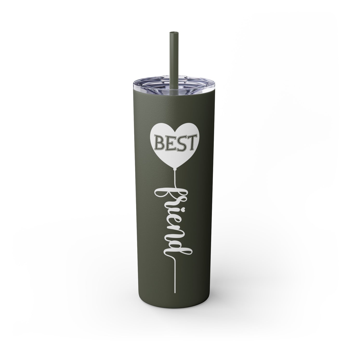 Best Friend Skinny Tumbler with Straw, 20oz