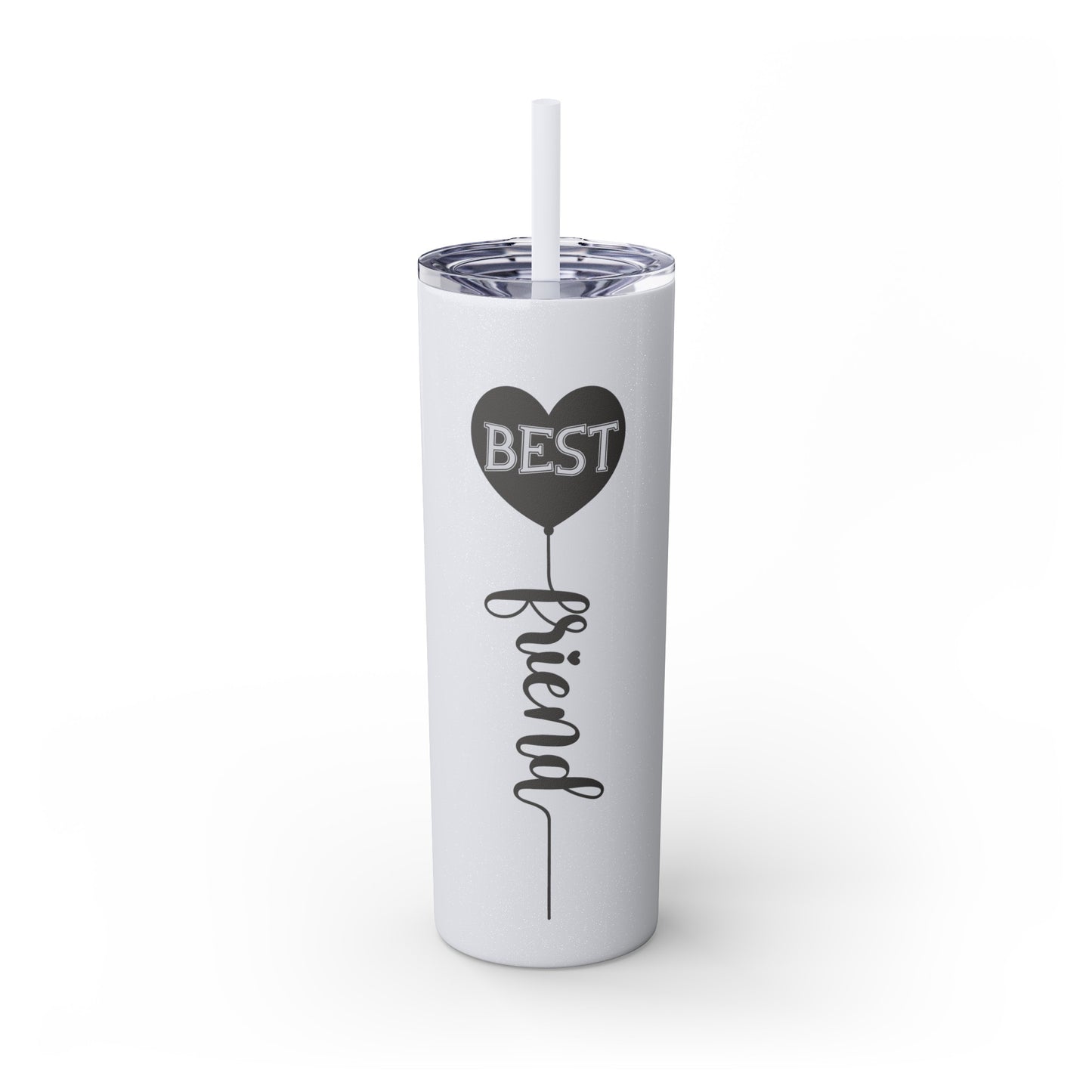 Best Friend Skinny Tumbler with Straw, 20oz