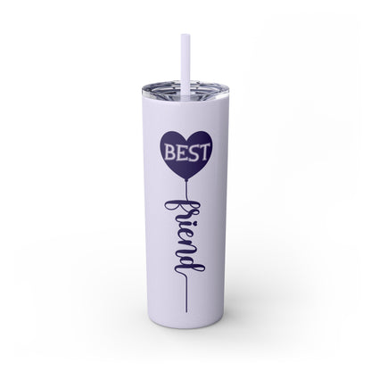Best Friend Skinny Tumbler with Straw, 20oz