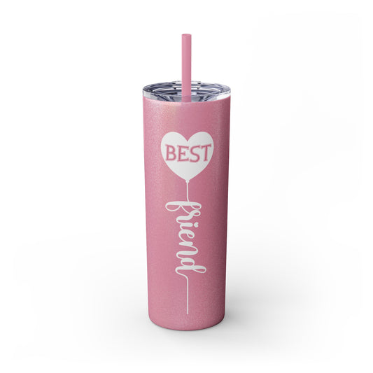 Best Friend Skinny Tumbler with Straw, 20oz