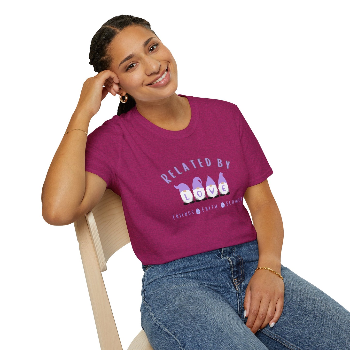 Related by Love Gnomes Unisex Softstyle T-Shirt