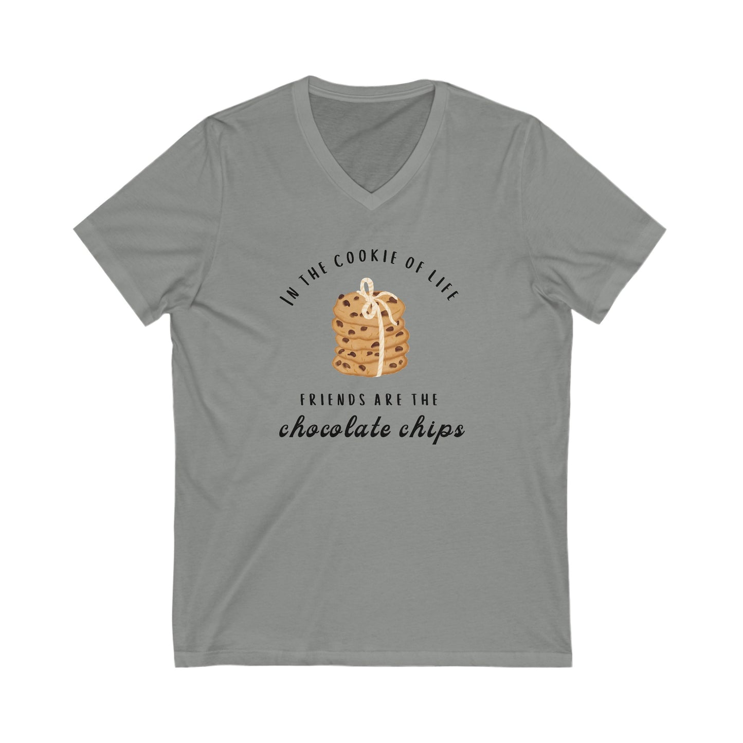 Chocolate Chip Unisex Jersey Short Sleeve V-Neck Tee