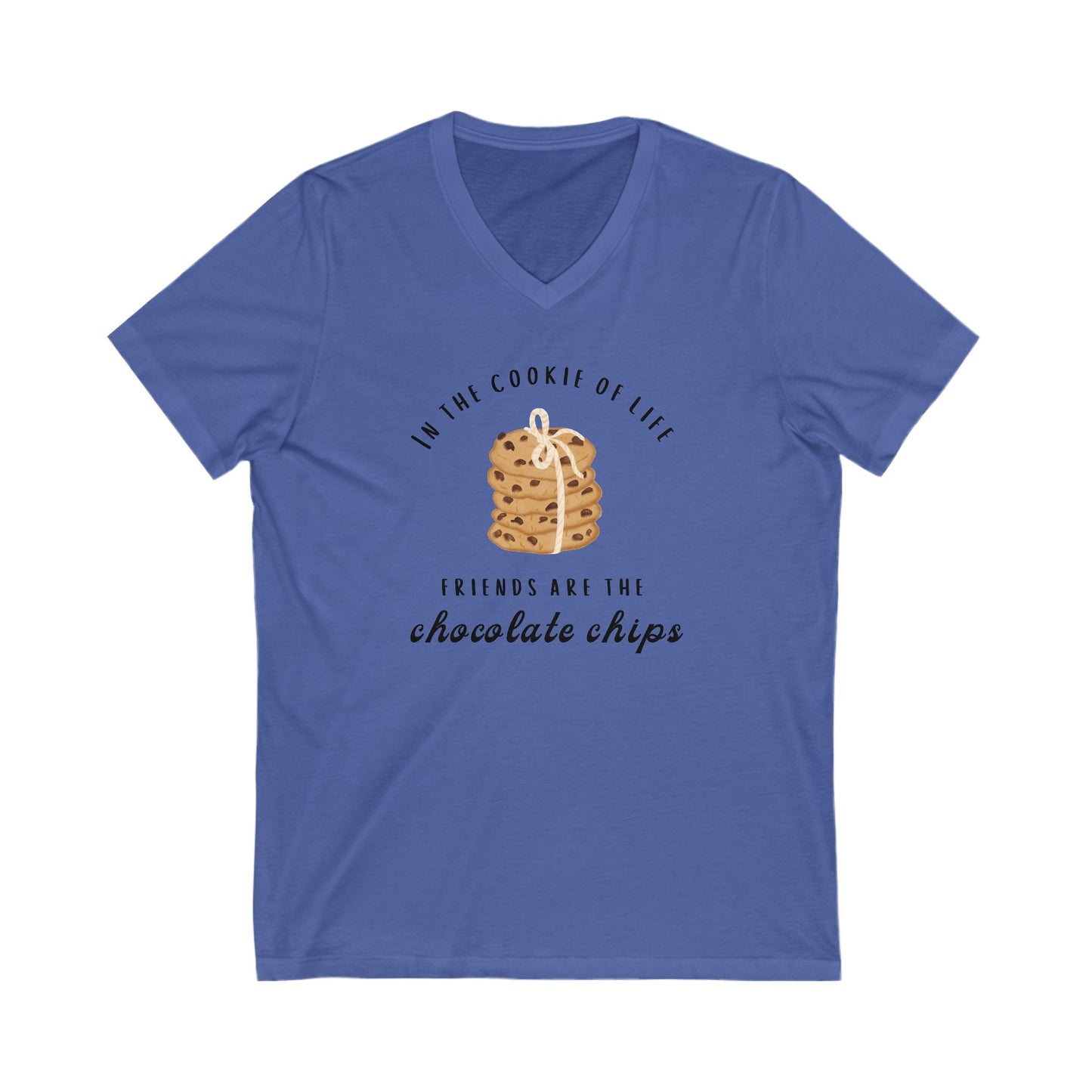 Chocolate Chip Unisex Jersey Short Sleeve V-Neck Tee