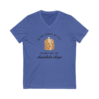 Chocolate Chip Unisex Jersey Short Sleeve V-Neck Tee