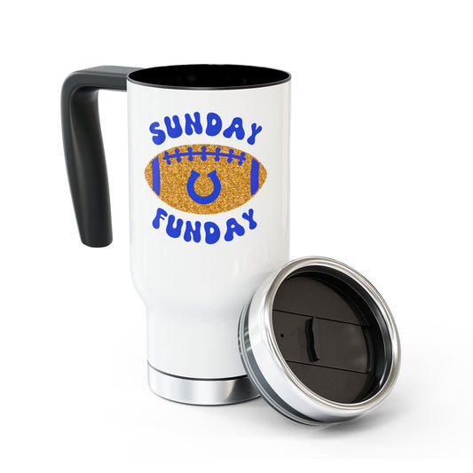 Indianapolis Football Horseshoe Travel Mug, 14oz