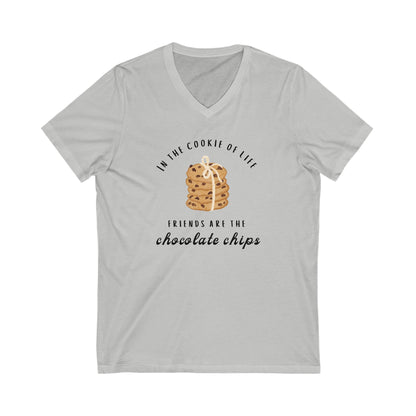 Chocolate Chip Unisex Jersey Short Sleeve V-Neck Tee