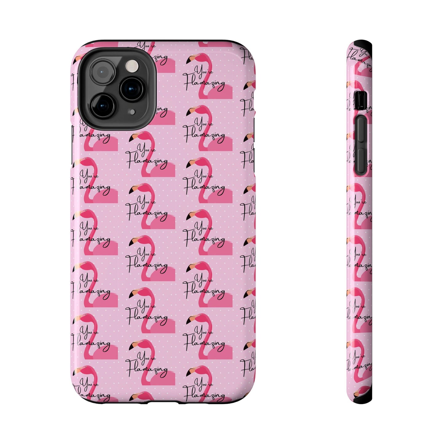 You're Flamazing Light Pink Polka Dot Design Phone Case