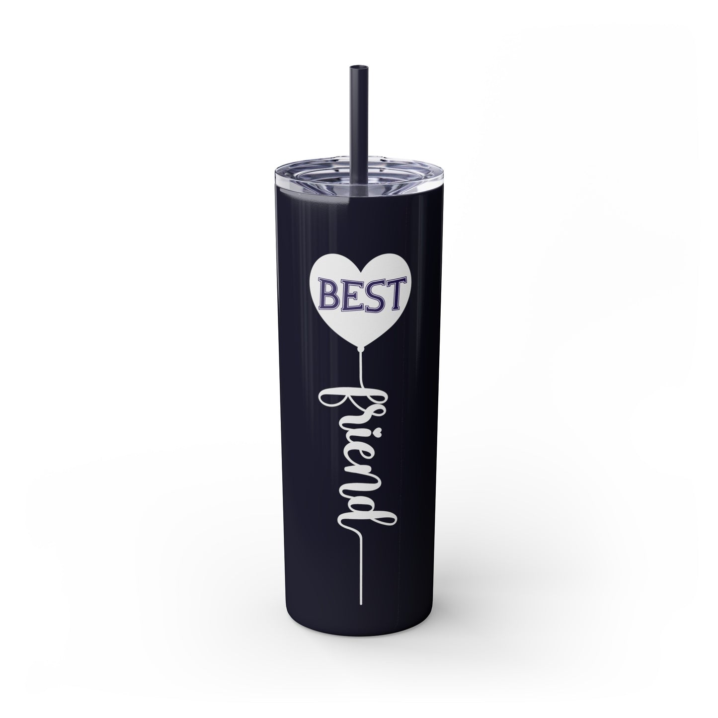 Best Friend Skinny Tumbler with Straw, 20oz