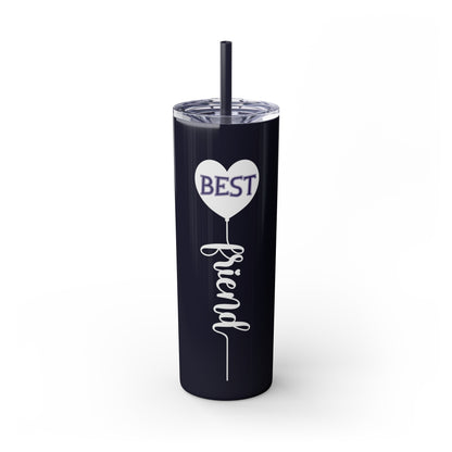 Best Friend Skinny Tumbler with Straw, 20oz