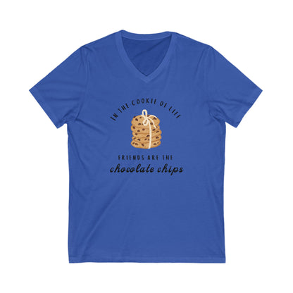 Chocolate Chip Unisex Jersey Short Sleeve V-Neck Tee