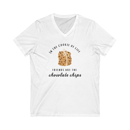 Chocolate Chip Unisex Jersey Short Sleeve V-Neck Tee