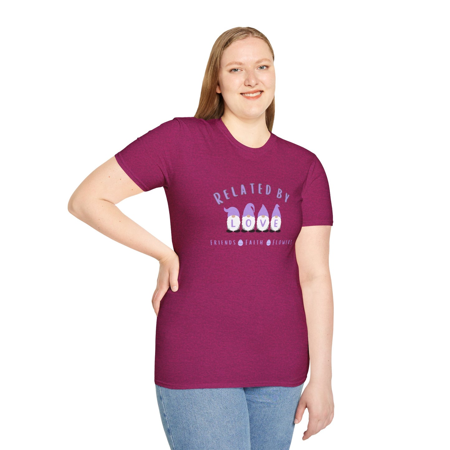 Related by Love Gnomes Unisex Softstyle T-Shirt