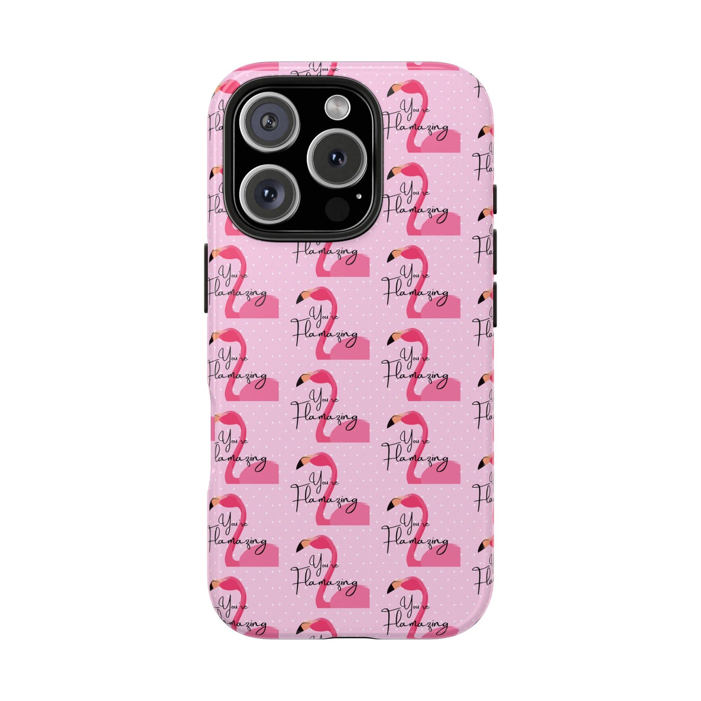You're Flamazing Light Pink Polka Dot Design Phone Case